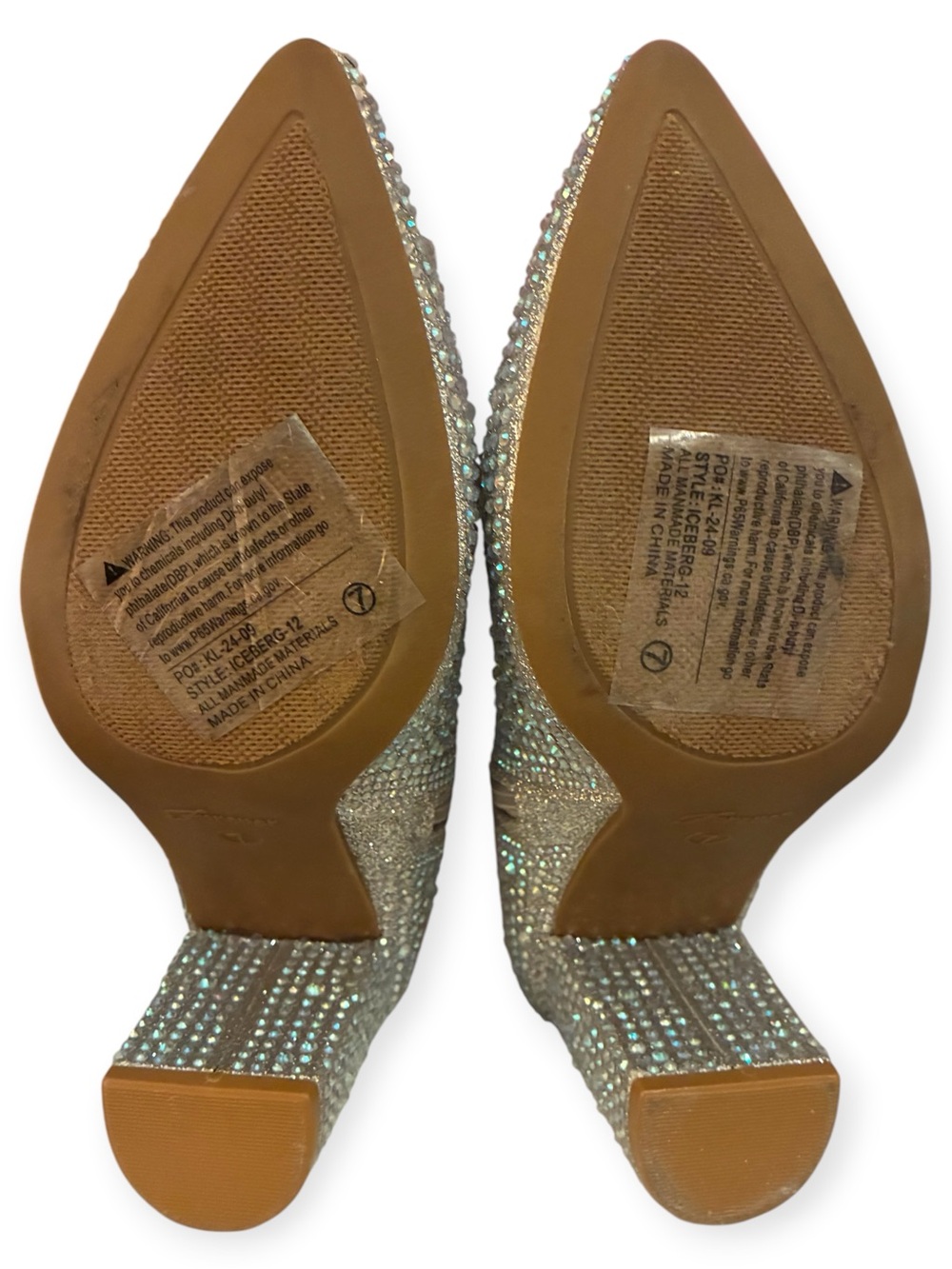 Forever US 7 Rhinestone Bling Embellished Pointed Toe Ankle Booties ICEBERG-12 - Picture 13 of 14